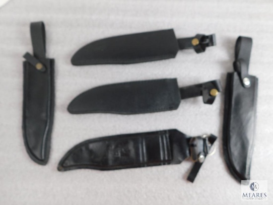 5 large Bowie knife sheaths