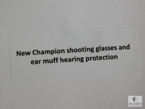New Champion Shooting Glasses and ear muff hearing Protection