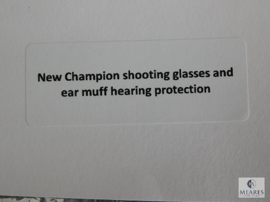 New Champion Shooting Glasses and ear muff hearing Protection