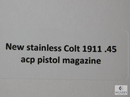 New Stainless Colt 1911 .45 ACP Pistol Magazine