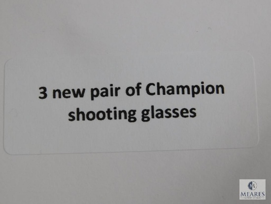 New Lot 3 pair of Champion Shooting Glasses