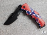 New Confederate Pride folder Knife with Spring Assist opening & Belt Clip