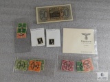 World War II German money and stamps