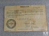 World War II Luger capture papers