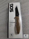 New SOG Field pup Fixed blade knife with sheath