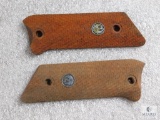 Early Ruger Mark 1 Pistol wood checkered grips