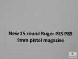 New 15 round Ruger P85, P89 9mm pistol magazine