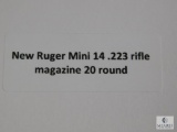 New Ruger Mini 14 .223 rifle magazine 20 round