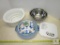 Lot 2 Stainless Mixing Bowls, Hand-painted Soup pot, Colander, & Tile Pot holder