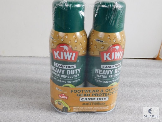 Lot 2 Cans Kiwi Camp Dry Heavy Duty Water Repellent Tough Silicone Spray 10.5 oz Each