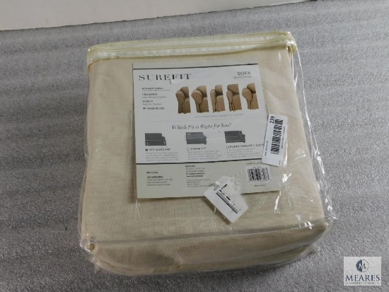New Sure Fit Sofa Slipcover fits most sofas 74" - 96" in Duck Natural