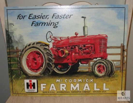 New IH McCormick Farmall Easier Faster Farming Tractor Vintage look Tin Sign
