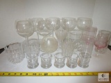 Large 21 pc Lot Glassware Wine, Goblets, Mule, Juice, Shotglasses, Brandy, +