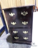 Two Drawer Wooden File Cabinet w/ Brass handles 16