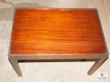 Vintage Wood Side Table with Hobnail detail trim