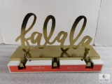 New Heavy Brass Holiday Christmas Stocking Holder 