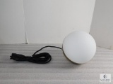 New Project 62 Hanging Light Brass Ball Fixture with Frosted Globe