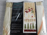 New Avanti Shower Curtain Snowmen Gathering Holiday fun