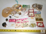 Lot Vintage Craft Diorama Terrarium Animal & Plant Decorations Birds, Squirrels, Ducks +