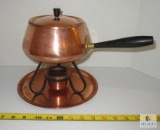 Solid Copper Chaffing Pot with lid & Tray and Iron Stand