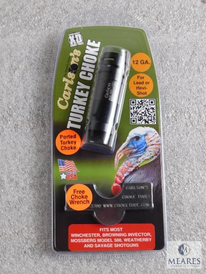 New Carlson's .12 gauge extended turkey choke tube with wrench. Fits invector choked shotguns