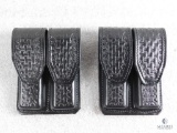 2 New Leather double mag pouches for Colt 1911