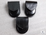 3 new leather handcuff cases