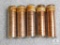 Five rolls of mixed Lincoln cents