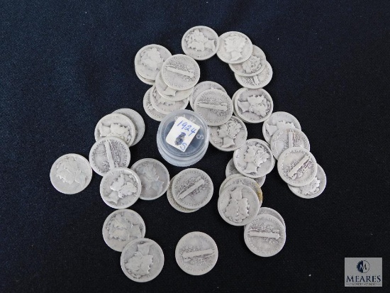 Lot of 1924-S silver Mercury dimes