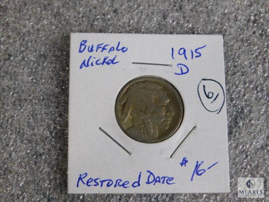 1915-D Buffalo nickel