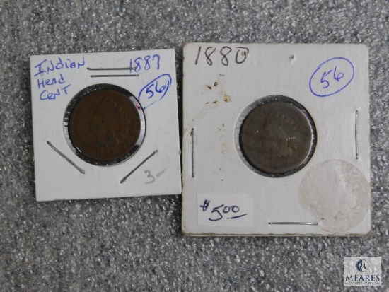1880 and 1887 Indian Head cents