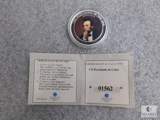 US Presidents in Color coin - Lincoln