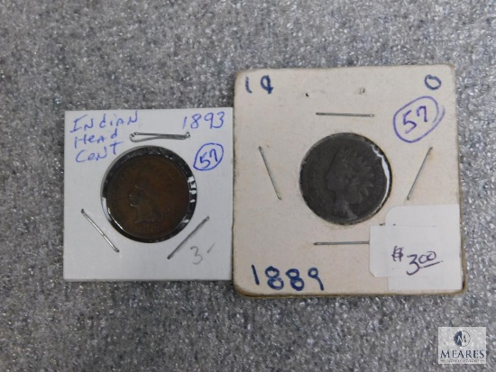 1889 and 1893 Indian Head cents
