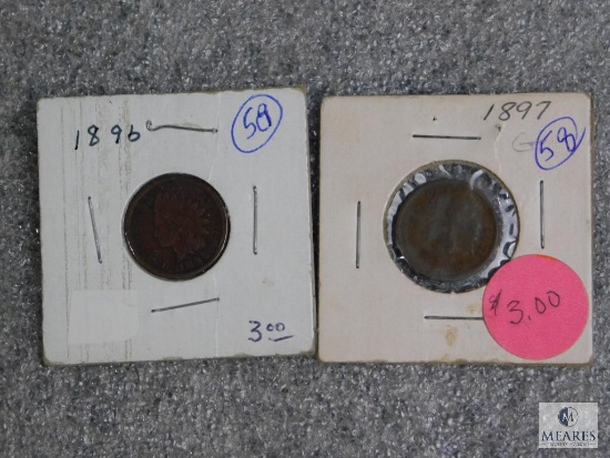 1986 and 1897 Indian Head cents