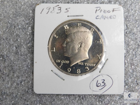 1983-S proof cameo Kennedy half dollar