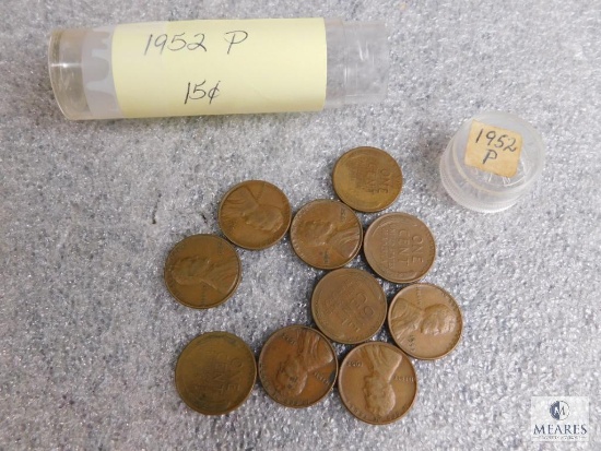 Lot of 10 - 1952-P Lincoln cents