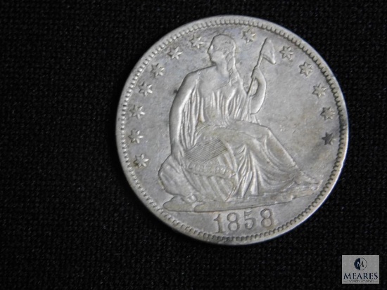 1858-O Seated Liberty half dollar