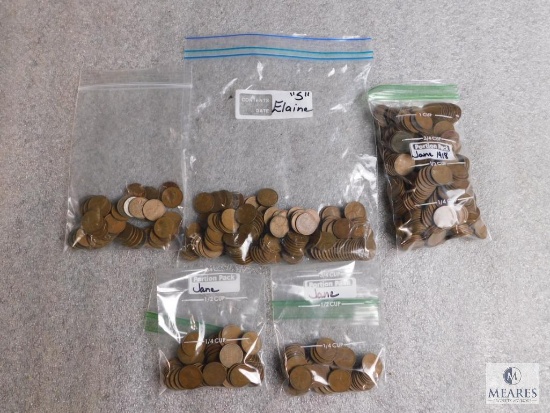Large lot of mixed Lincoln wheat cents