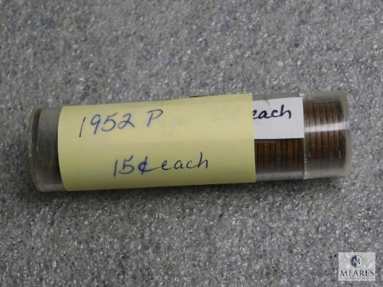 Roll of 1952-P Lincoln wheat cents