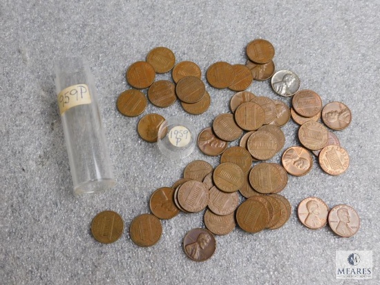 Lot of 1959-P Lincoln cents