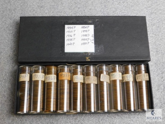 Box of (10) rolls of mixed Lincoln cents