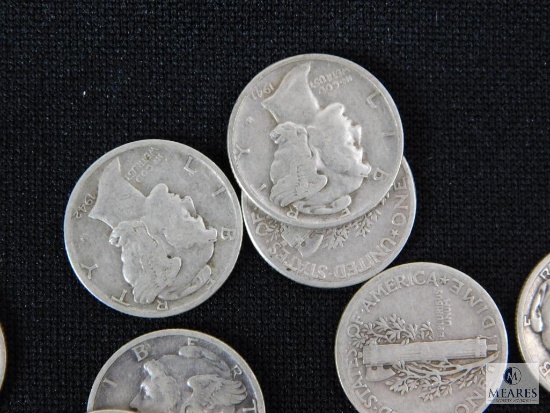 Group of (50) mixed Mercury dimes