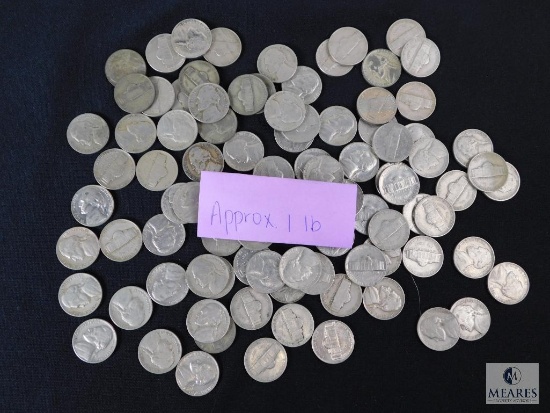 Approximately 1 pound of mixed Jefferson nickels