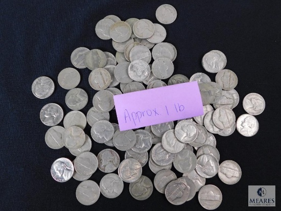 Approximately 1 pound of mixed Jefferson nickels
