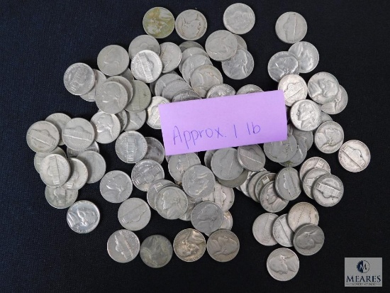 Approximately 1 pound of mixed Jefferson nickels