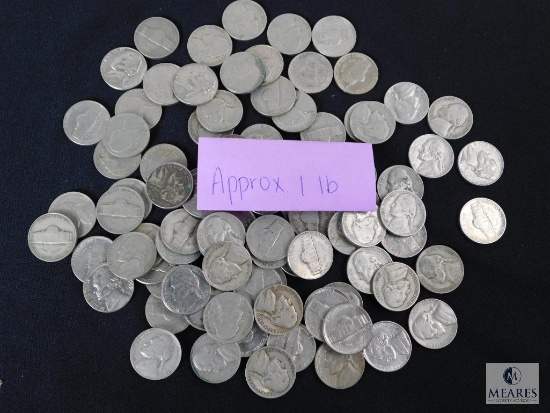 Approximately 1 pound of mixed Jefferson nickels