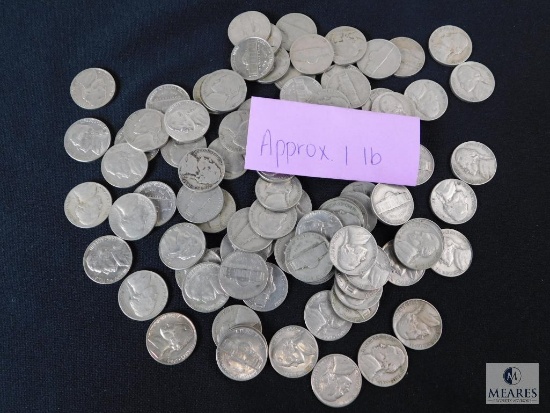 Approximately 1 pound of mixed Jefferson nickels