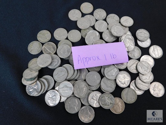 Approximately 1 pound of mixed Jefferson nickels