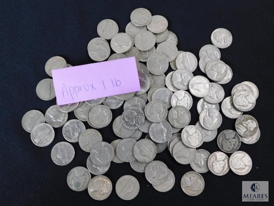 Approximately 1 pound of mixed Jefferson nickels