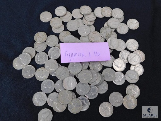 Approximately 1 pound of mixed Jefferson nickels